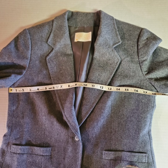 PENDLETON 100% Virgin Wool Gray Suit Jacket - Picture 7 of 8